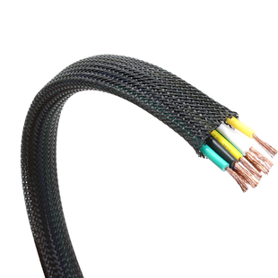 三织加密PET编织网阻燃尼龙编织网管护线网管3-60mm避震蛇皮套管