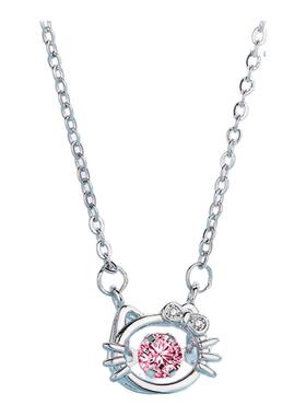 【清仓】HelloKitty粉钻钛钢项链