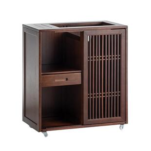 实木茶水柜茶桌边柜泡茶台家用烧水壶一体移动茶几边几花梨木小桌