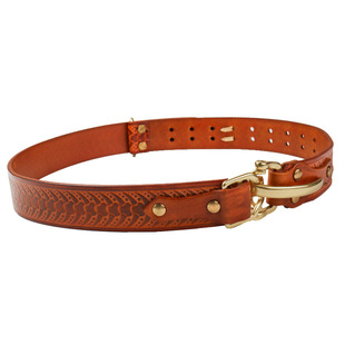 利特尔顿正品真皮复古纯铜骑兵扣皮带男士手工牛皮植鞣革腰带骑士