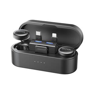 BOYA博雅BOYALINK3无线领夹纽扣麦克风 手机相机直播AI降噪收音麦