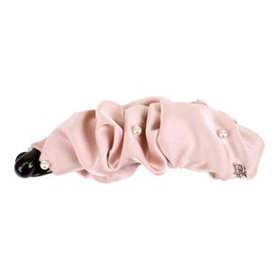 DAINEI岱妮珍珠褶皱竖发夹粉色香蕉夹竖发夹女甜美碎发横夹发饰