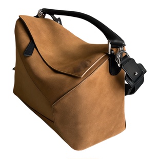 纯手工罗意家同款牛皮几何包不规则挎包高级感男女通勤包单肩提包