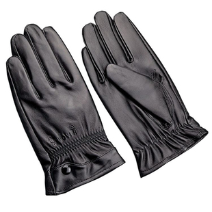 啄木鸟触屏真皮手套男士冬季保暖绵羊皮皮手套男薄款加绒加厚骑车