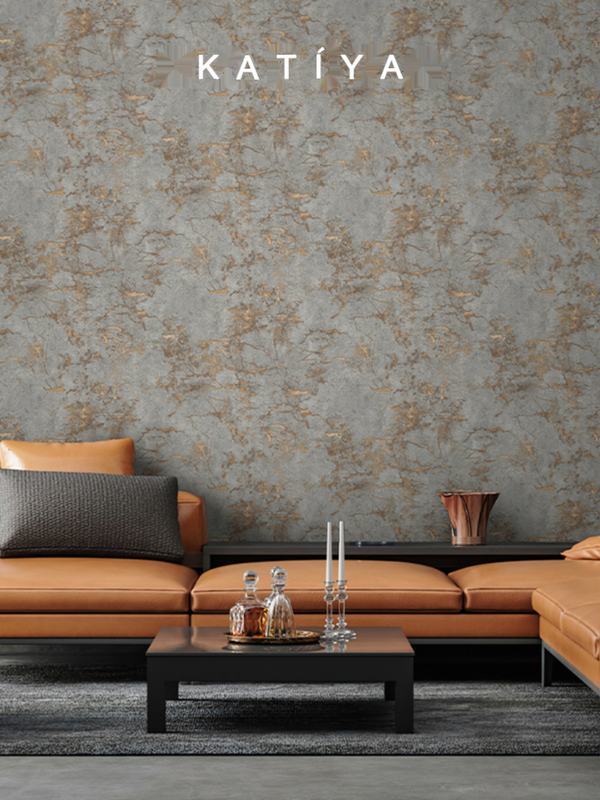 Katiya叙利亚旧水泥风格墙布工业背景墙壁纸装饰工装客厅轻奢壁画