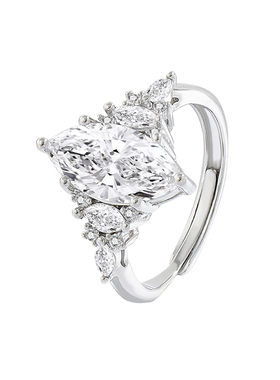 结婚仿真三克拉马眼钻对戒