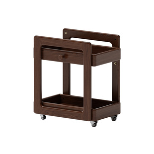 全实木儿童书包架书架落地家用桌旁置物架客厅简约卧室移动小书柜