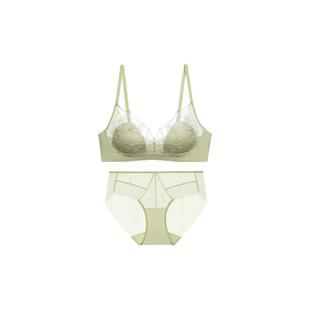 ubras国风金桂花蕾丝薄收副乳防下垂大胸显小胸聚拢文胸内衣