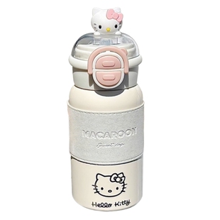 2025新款保温杯高女学生高颜值简约316带吸管双饮水杯便携保冷杯