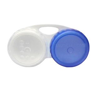 博视顿双联盒硬镜RGP角膜塑形镜近视OK镜收纳储存清洁便携伴侣盒