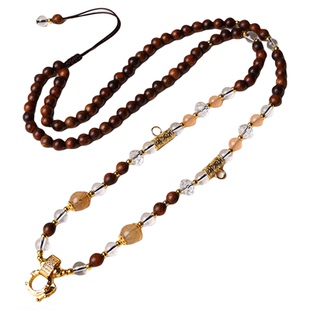 泰国佛系牌链子佛牌三挂绳高端唐卡项链可挂三个吊坠檀木水晶挂链