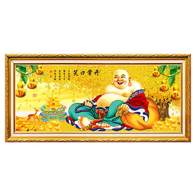 弥勒佛钻石画方钻客厅满钻十字绣