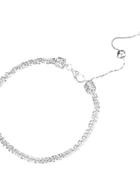 新款百搭小众银手链七夕节礼物