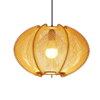 麻绳木艺客厅日式吊灯现代简约