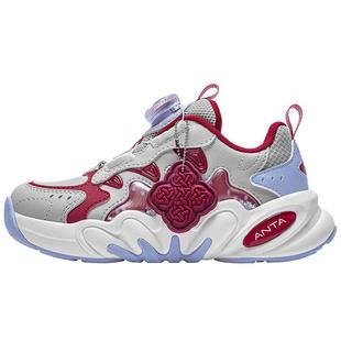 墩墩鞋丨安踏儿童运动鞋26年新年款红色女小童轻弹老爹鞋旋钮童鞋