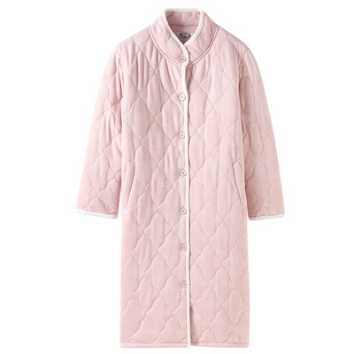 美标三层加厚夹棉睡袍