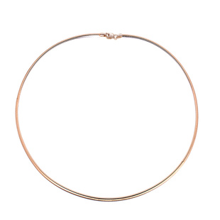925纯银镀玫瑰金项圈 女 短款 锁骨 银项链镀18k黄金白金彩金颈圈