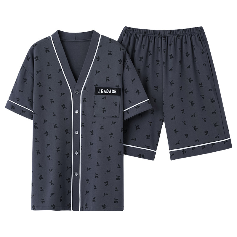 夏季开衫和服短袖睡衣套装薄款