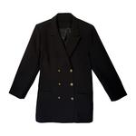 高级感金色扣戗驳领西装女大码胖mm宽松2026春季新款休闲西服外套