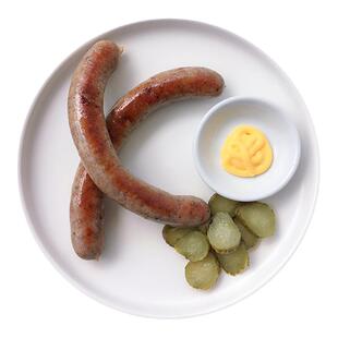 德式牛肉肠未添加淀粉蔗糖德国风味热狗早餐生酮烧烤煎香肠拼盘