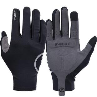INBIKE春秋夏季骑行手套长指触屏减震公路自行车全指男女运动装备