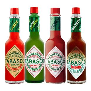 美国进口辣椒仔tabasco辣椒酱0脂美式辣酱小瓶辣椒调味汁西餐食品