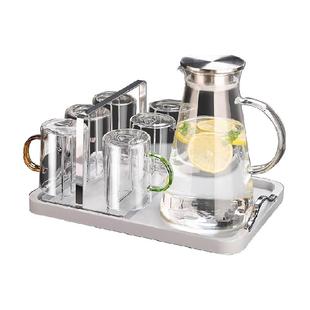 格娜斯带把手玻璃杯水杯套装透明耐高温客厅茶杯喝水杯杯子