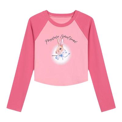 长袖纯欲风卡通印花棉女