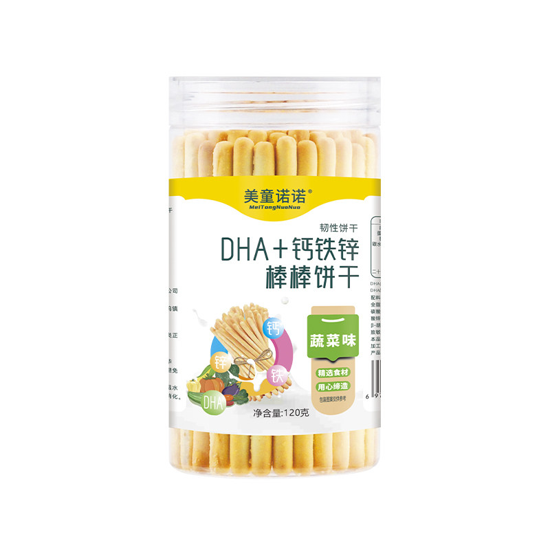 美童诺诺DHA+钙铁锌原味水果宝宝饼干
