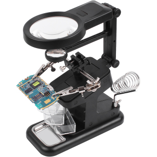 鹿仙子焊接工作台台式放大镜主板维修电子专用辅助多功能焊台夹具