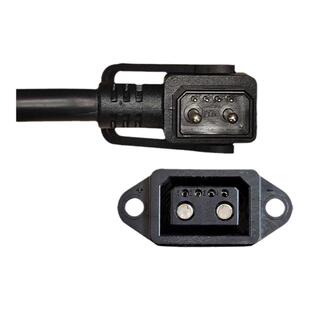 爱玛电动车星恒一线通爱德邦锂电池2+4插头插座转换头延长纯铜线