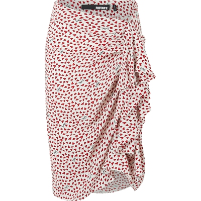 【38焕新周】ROTATE Birger Christensen女士荷叶边印花半身裙