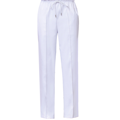 白色护士裤中缝线大码加长