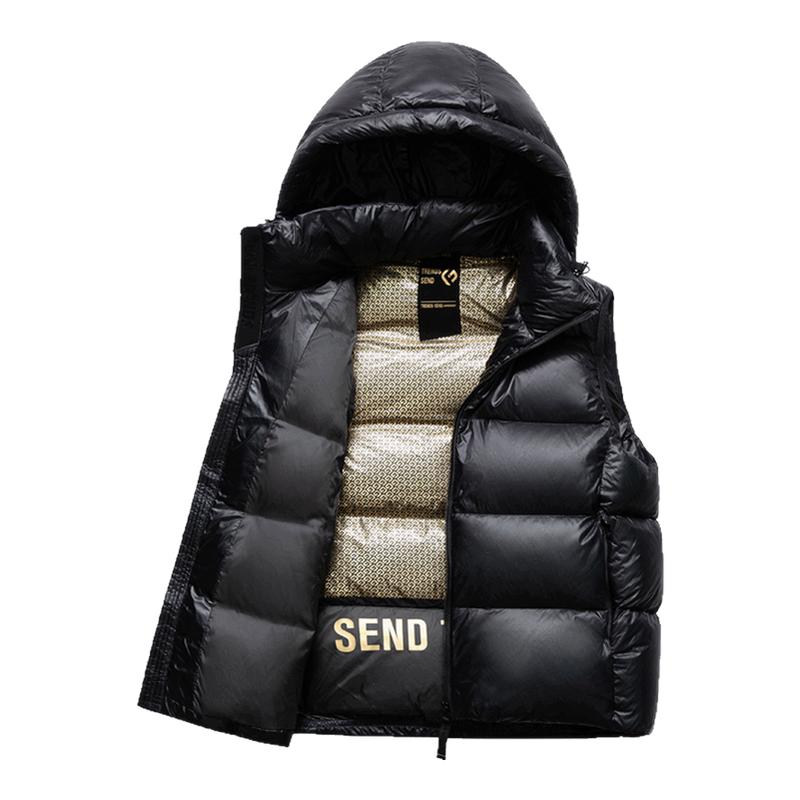 雪中飞立领羽绒马甲男女同款外套
