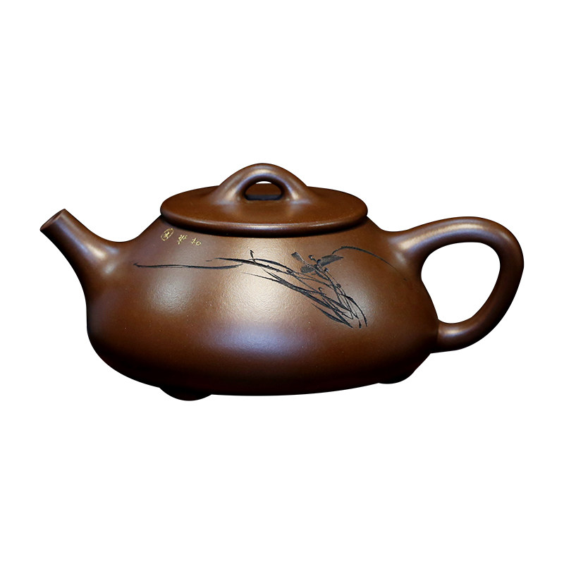 曼生石瓢原矿老紫泥手工茶壶
