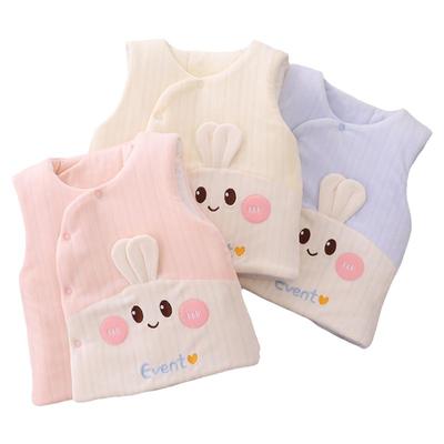 婴儿马甲秋冬季夹棉加厚加绒马夹男女宝宝保暖外穿小坎肩背心外套