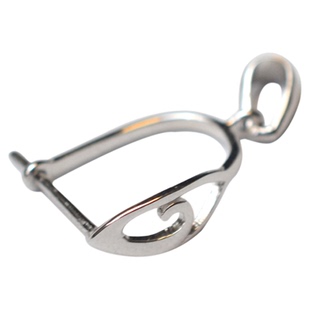 燕子家diy简易平安扣夹子925纯银配件青金石珊瑚玉黑曜石夹扣空托