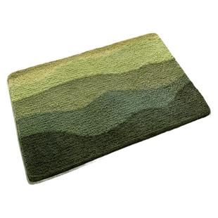大江地垫浴室绿色耐脏吸水地毯卫生间洗漱台防滑速干厕所进门脚垫