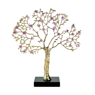 紫气东来珊瑚树发财树摆件客厅轻奢高档电视柜装饰品乔迁新居礼物