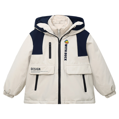 小黄鸭男女童冲锋衣羽绒服两件套