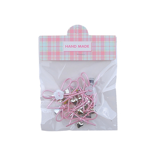 韩系银色发夹金属爱心蝴蝶结夹子发饰儿童小号前额刘海夹头饰女