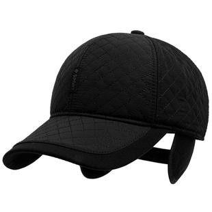 帽子男士冬天保暖防寒中老年爸爸鸭舌帽子男冬季老人加绒加厚棉帽