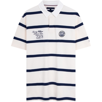 Tommy男装纯棉刺绣条纹宽松POLO