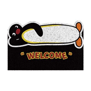 2026年新款丝圈地垫创意搞怪pingu企鹅阳台防水防晒入门高级感垫