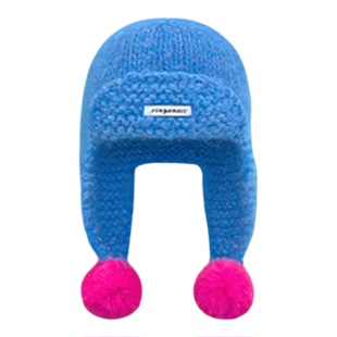 女孩多巴胺帽子2025年新款冬季防寒护耳保暖雷锋帽女童针织帽儿童