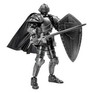 全身可动中世纪盔甲骑士人偶模型拼装积木手办关节可动摆件男玩具