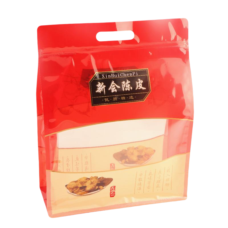 新會(huì)陳皮包裝袋一斤裝大號(hào)陳皮塑料自封口袋子商用500克八邊袋