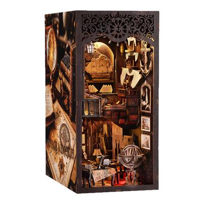 DIY小屋手工拼图装饰航海时代书立模型木质立体挂墙模型生日礼物