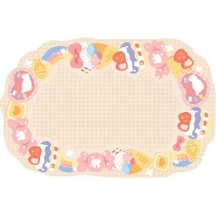 可爱地毯不规则异形客厅沙发地垫粉色多巴胺女孩卧室可擦洗床边毯