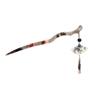 新中式国风发簪女高级感古风汉服旗袍盘发步摇流苏木簪子头饰配饰